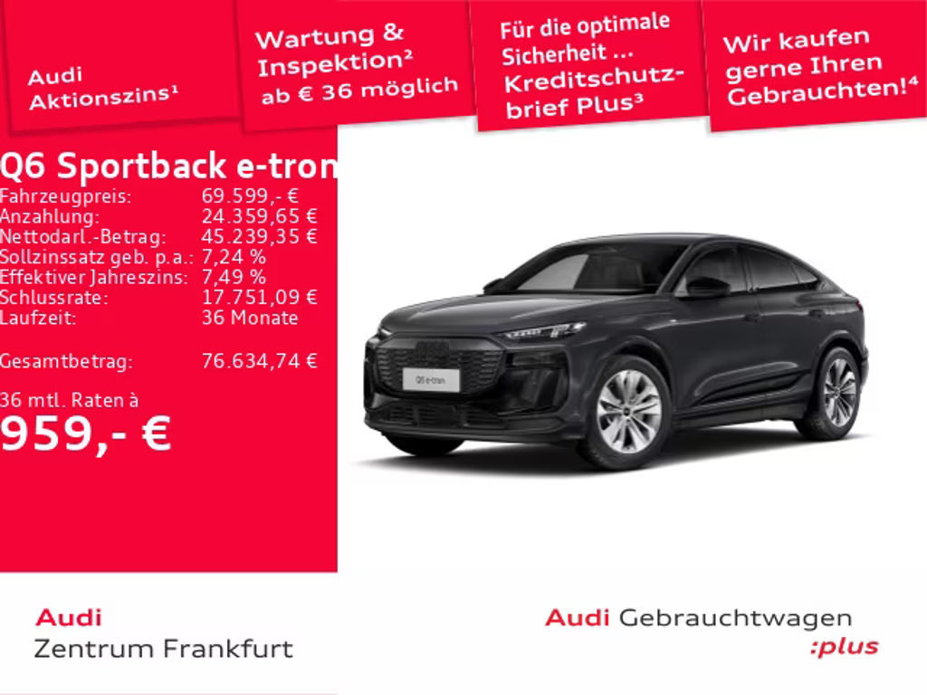 Audi Q6 e-tron Sportback Quattro S-Line
