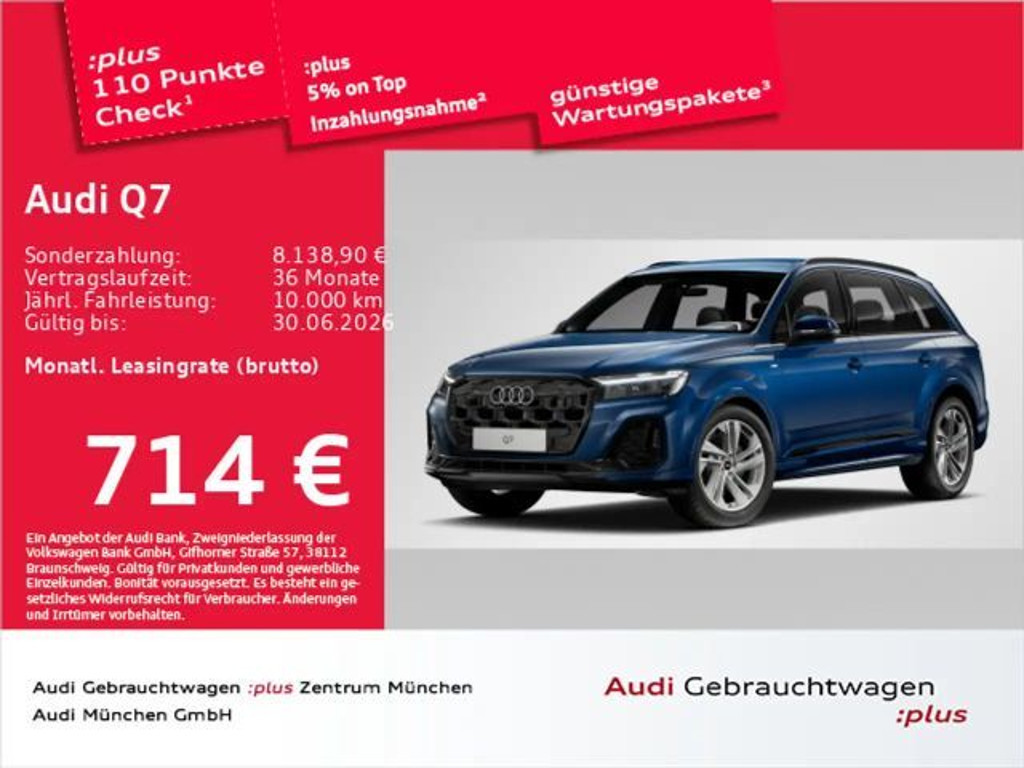 Audi Q7 Quattro S-Line 50 TDI