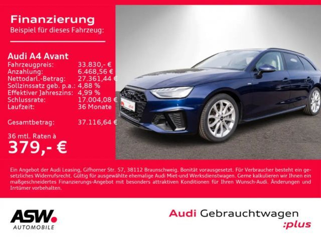 Audi A4 Quattro S-Line 40 TDI