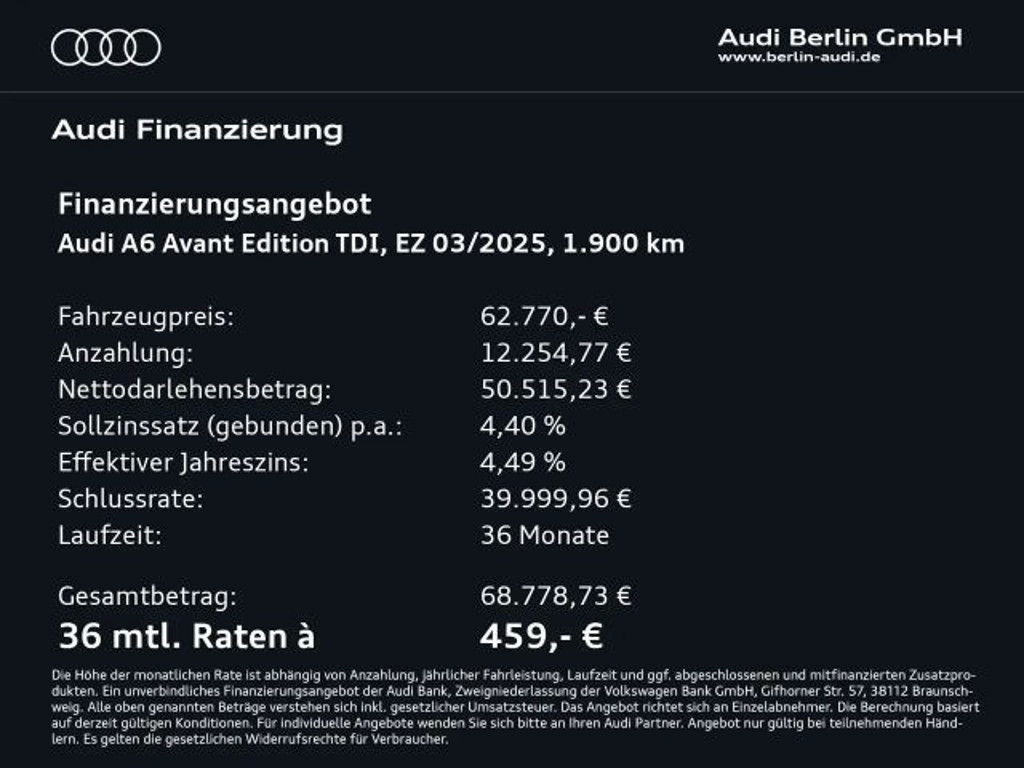 Audi A6 e-tron Quattro Edition