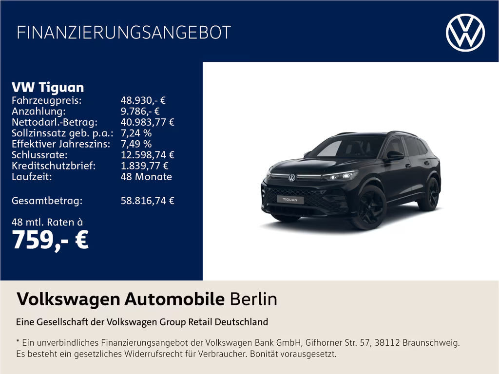 Volkswagen Tiguan 4Motion R-Line 2.0 TSI