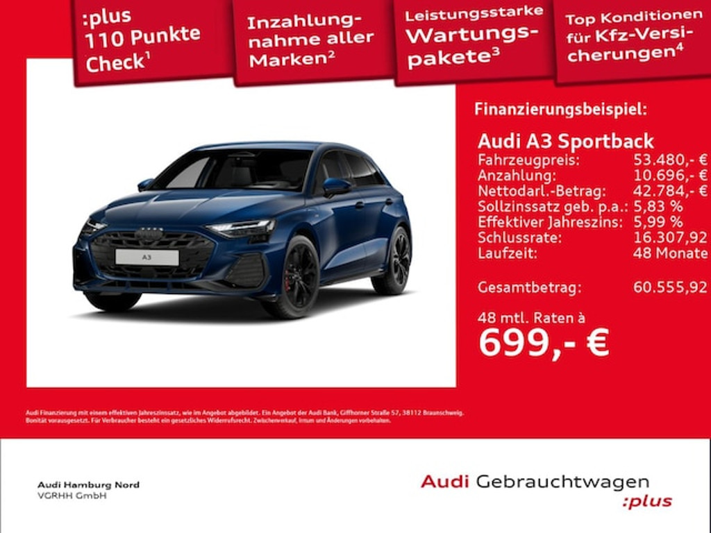 Audi A3 Sportback S-Tronic Hybride