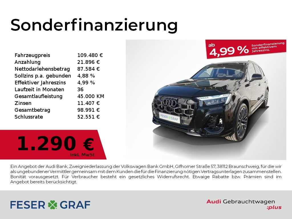 Audi Q7 Quattro S-Line Hybride