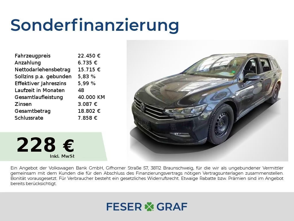 Volkswagen Passat Business DSG Variant 2.0 TDI