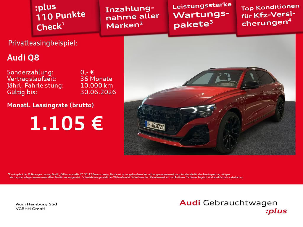 Audi Q8 Quattro S-Line Hybride 60 TFSI