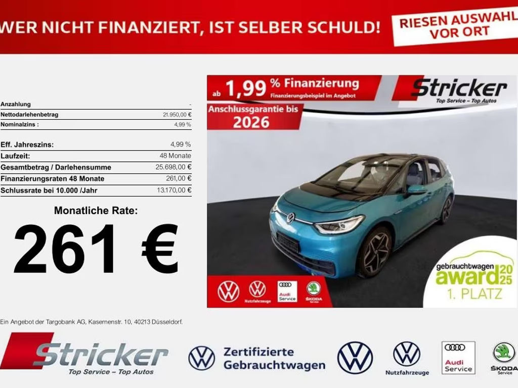 Volkswagen ID.3 58 KWh Family 150 kW