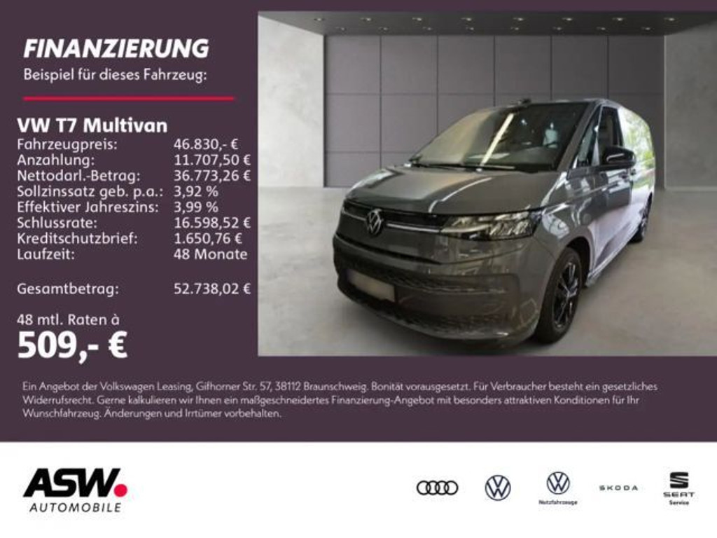 Volkswagen Multivan DSG Life 2.0 TSI T7