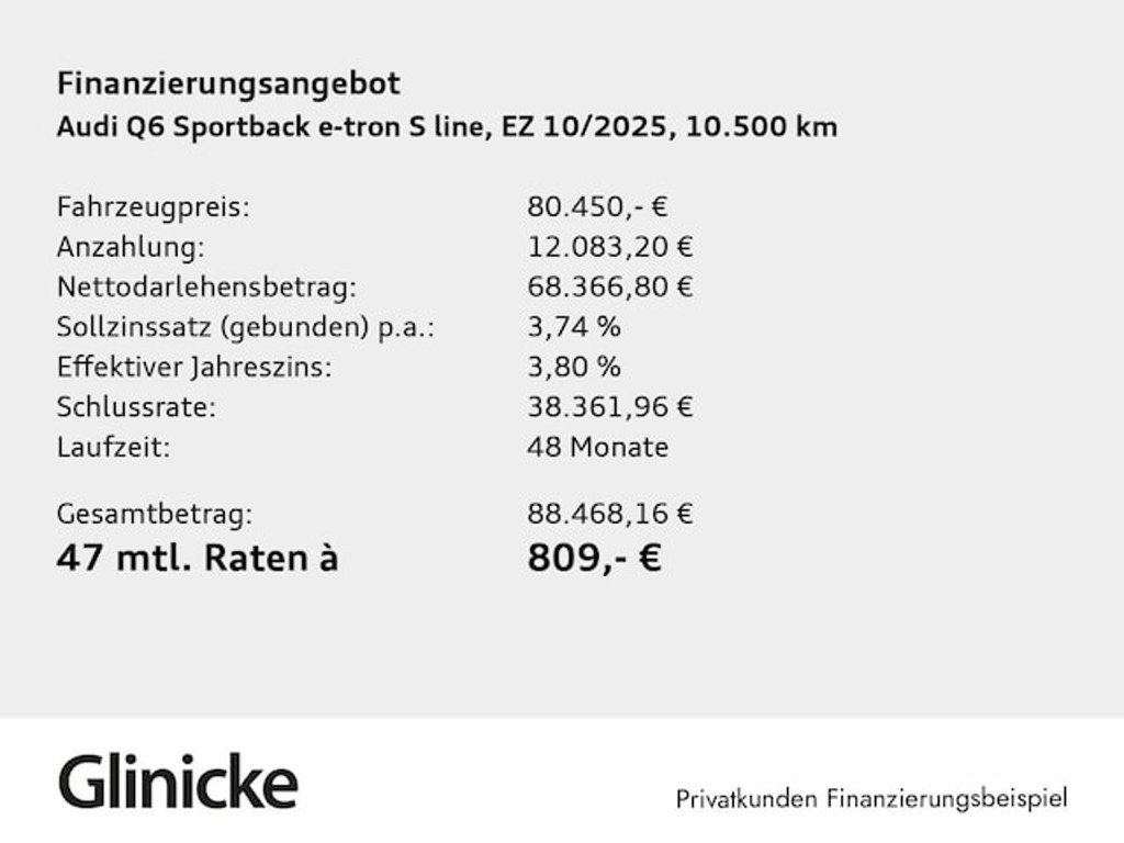 Audi Q6 e-tron Sportback Quattro