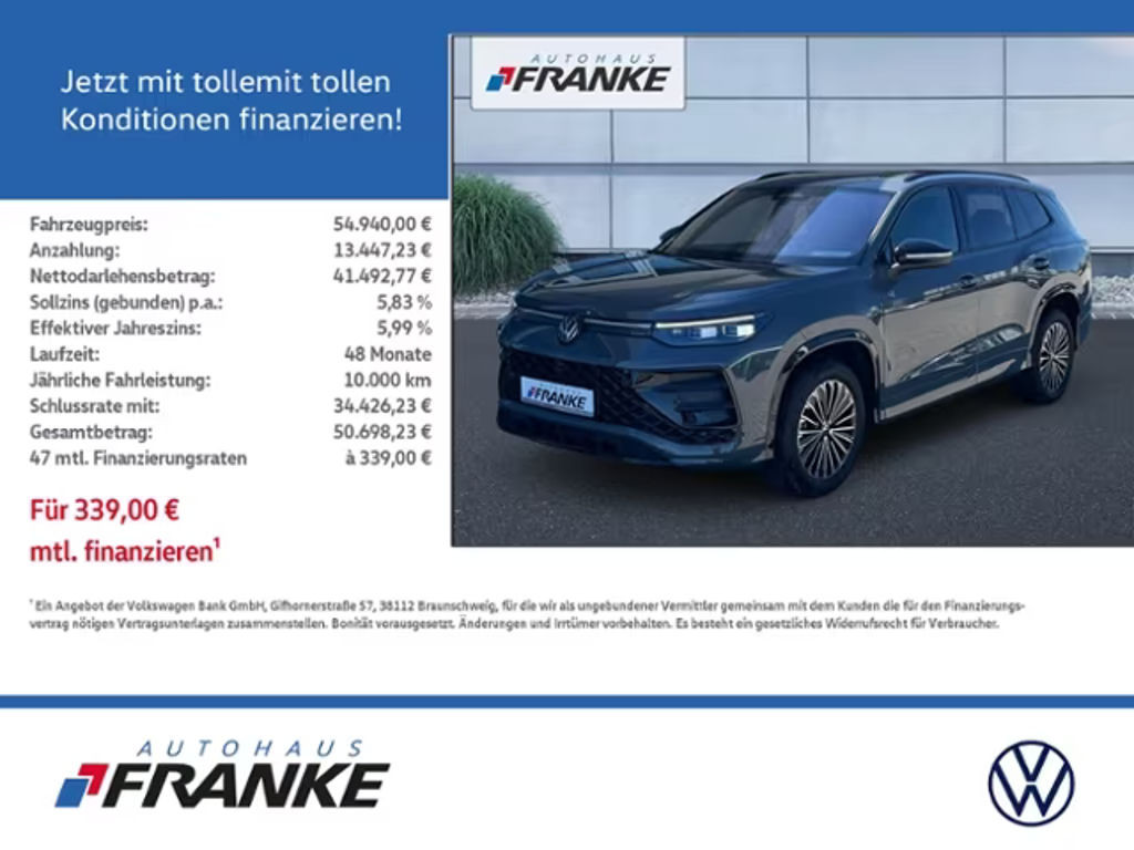 Volkswagen Tayron 4Motion DSG R-Line 2.0 TDI