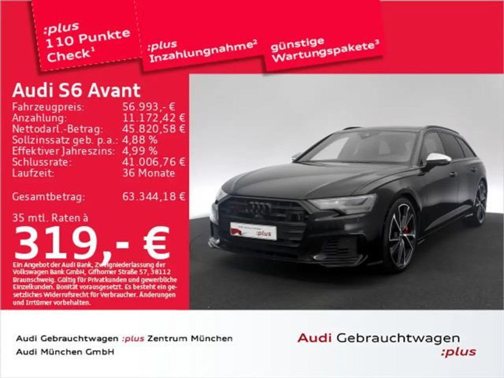 Audi S6 TDI UPE:112" Luftfed/B&O/Pano/HuD