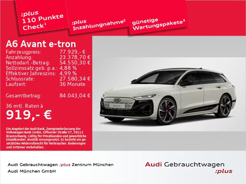 Audi A6 e-tron Avant Quattro S-Line
