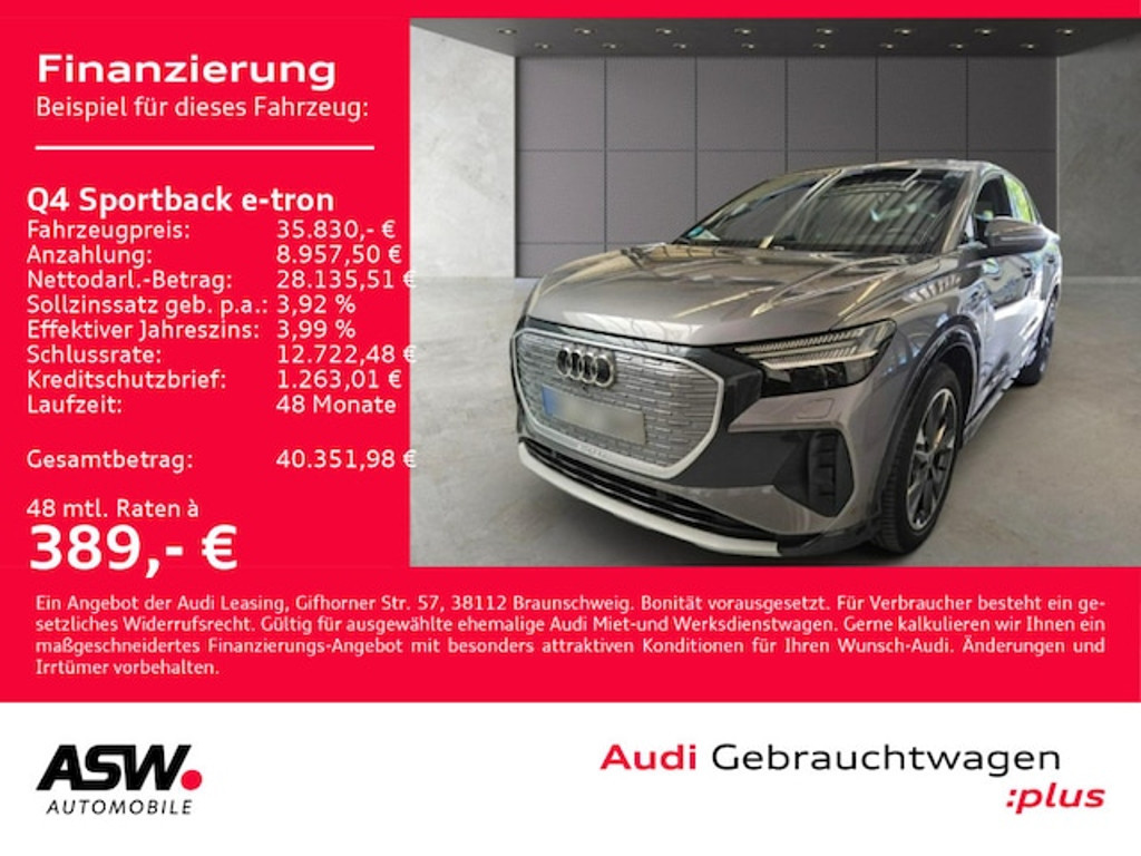 Audi Q4 e-tron Sportback Quattro 50