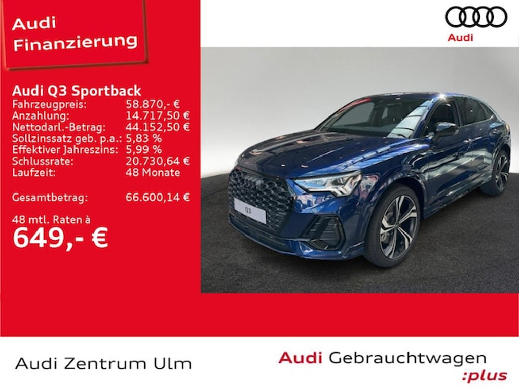 Audi Q3 Sportback Quattro S-Line S-Tronic 40 TDI