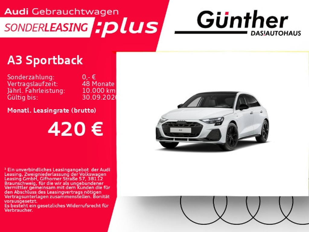 Audi A3 Sportback S-Line S-Tronic Hybride 40 TFSI