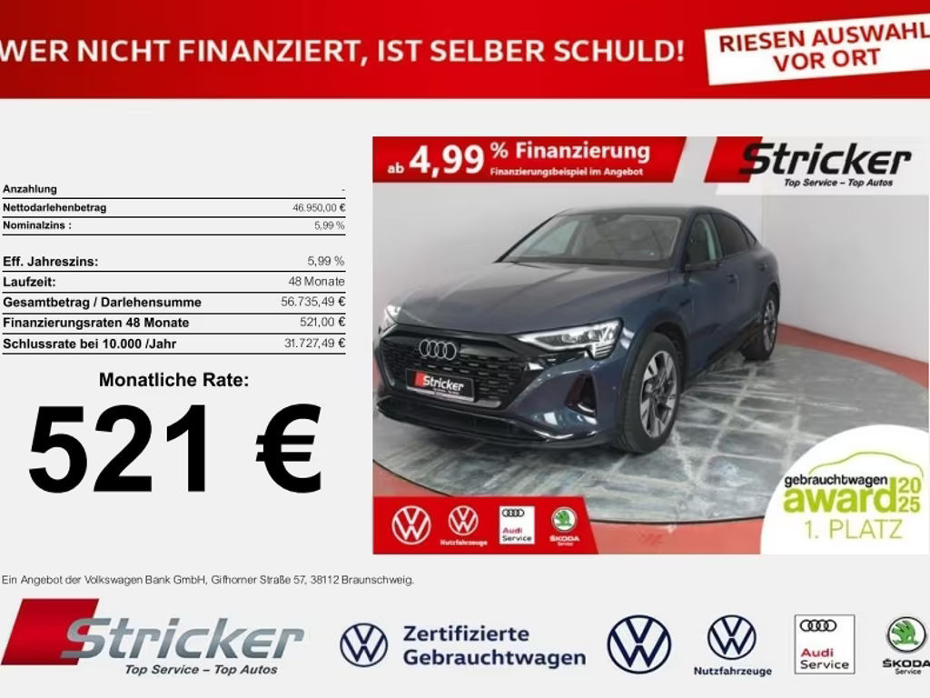 Audi Q8 e-tron Sportback Quattro 55
