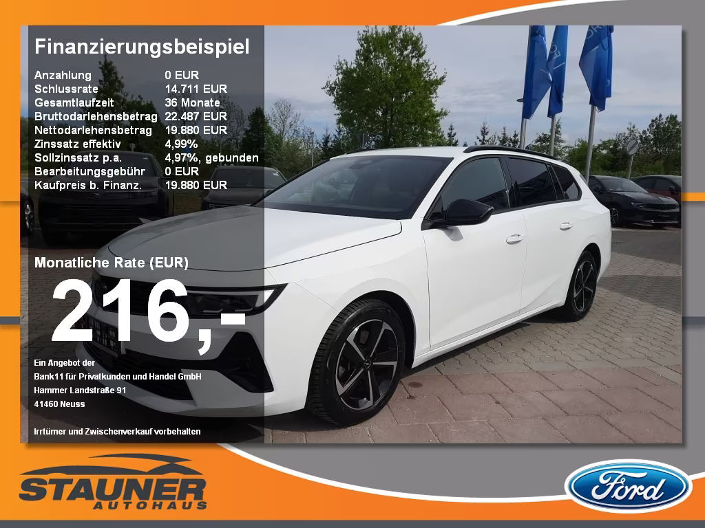 Opel Astra Sports Tourer Grand Sport 1.2 Turbo Turbo GS-Line