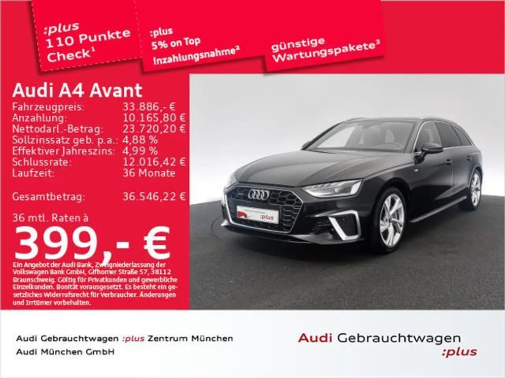 Audi A4 Quattro S-Line S-Tronic 40 TFSI