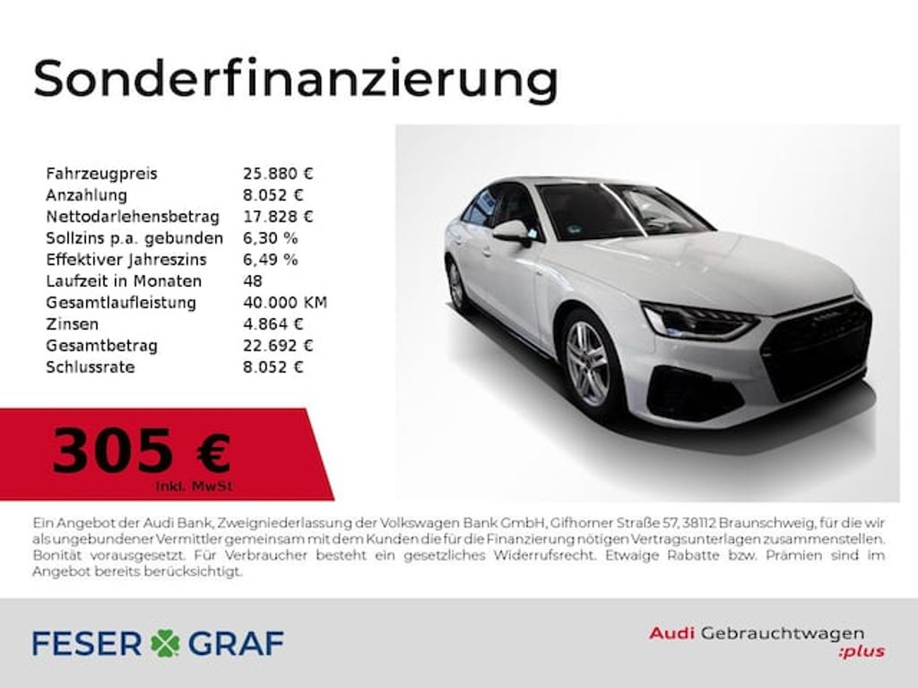 Audi A4 Sedan S-Line S-Tronic 35 TDI