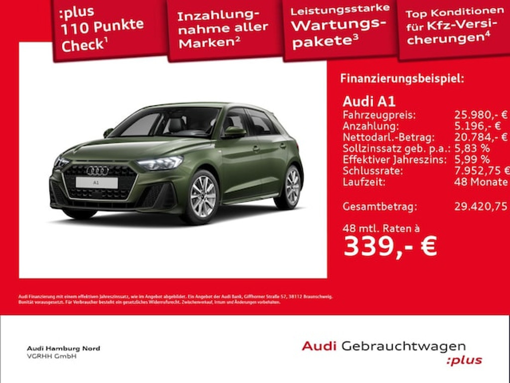 Audi A1 Sportback S-Line 30 TFSI