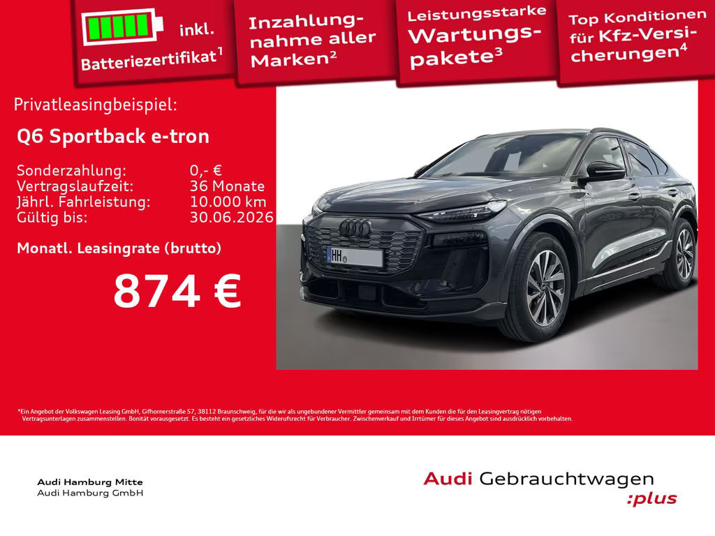 Audi Q6 e-tron Sportback S-Line Performance