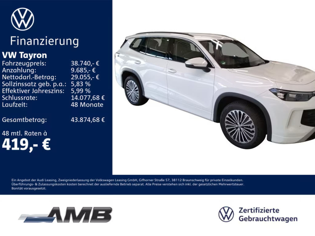 Volkswagen Tayron Life 1.5 eTSI