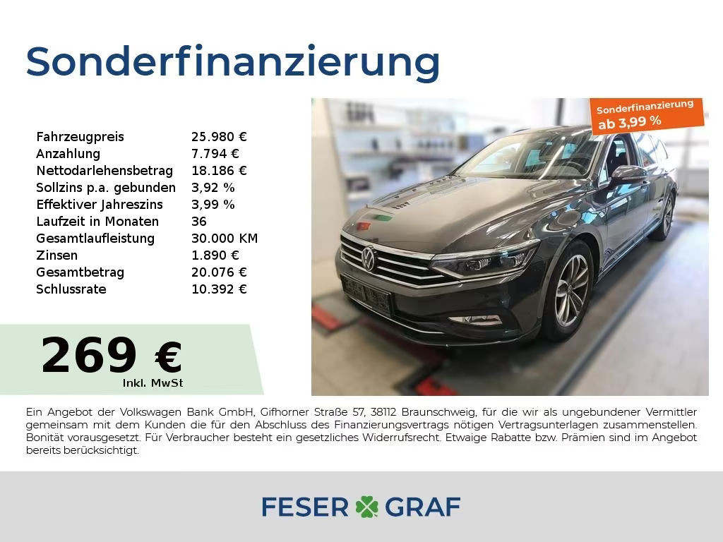 Volkswagen Passat Business DSG Variant 2.0 TSI