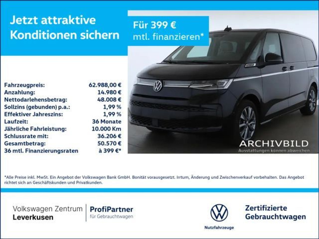 Volkswagen Multivan Style eHybrid Lang T7