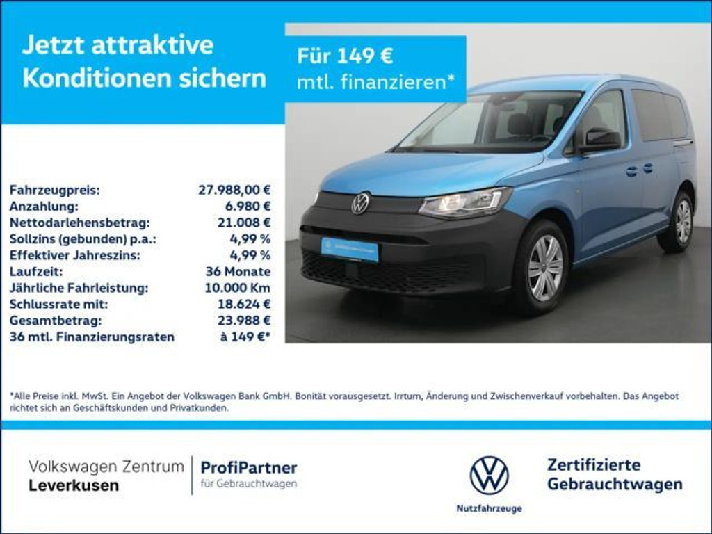 Volkswagen Caddy ACC KAM SHZ PDC KEYLESS KLIMA PORT NAVI