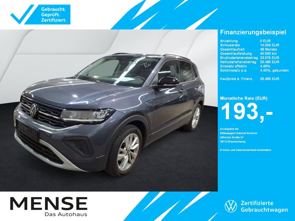 Volkswagen T-Cross Life 1.0 TSI
