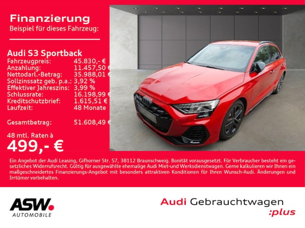 Audi S3 Sportback Quattro S-Tronic
