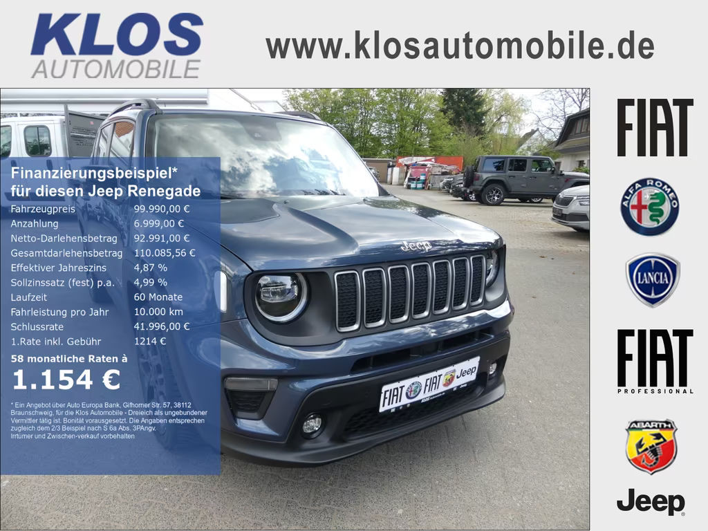 Jeep Renegade S-EDITION 1.5 GSE T4 48V 130PS DCT NAVI