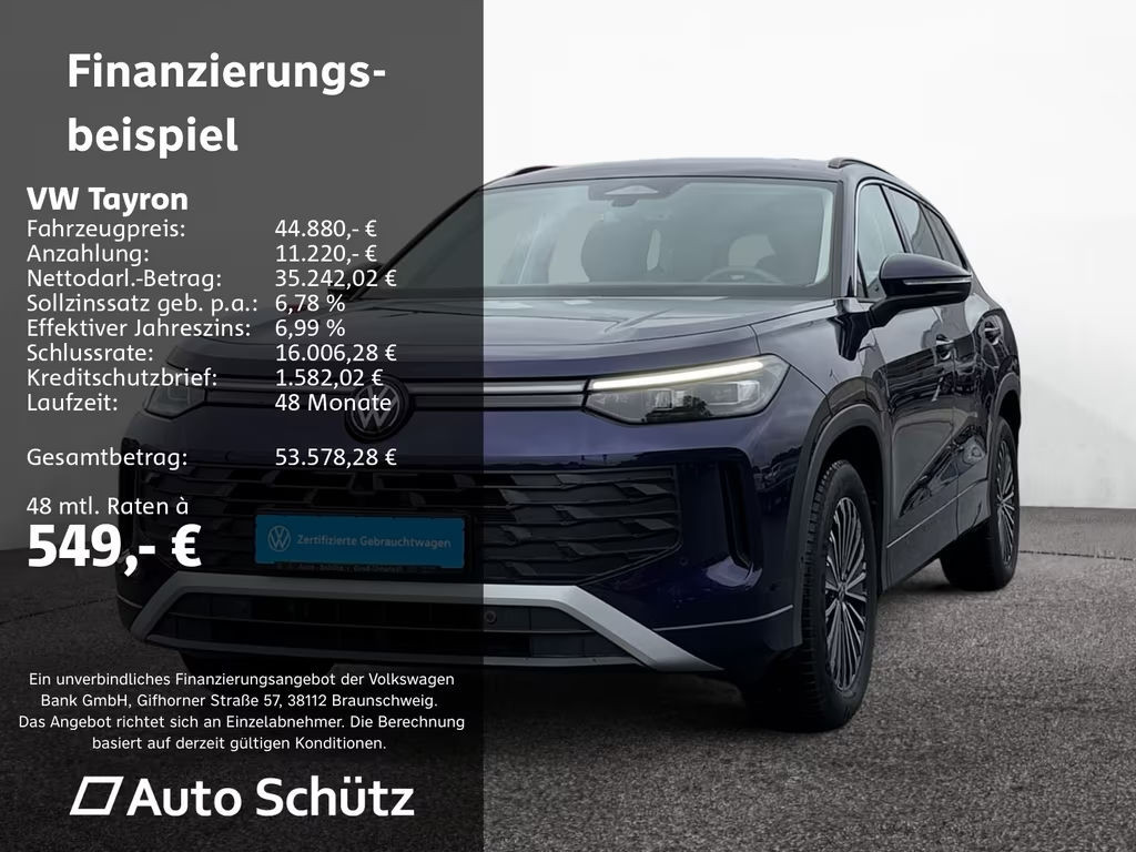 Volkswagen Tayron DSG Life eHybrid 1.5 TSI