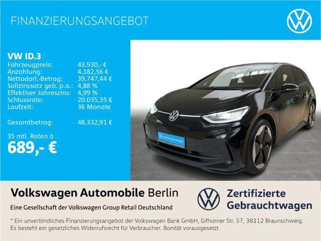 Volkswagen ID.3 Performance 77 KWh Pro