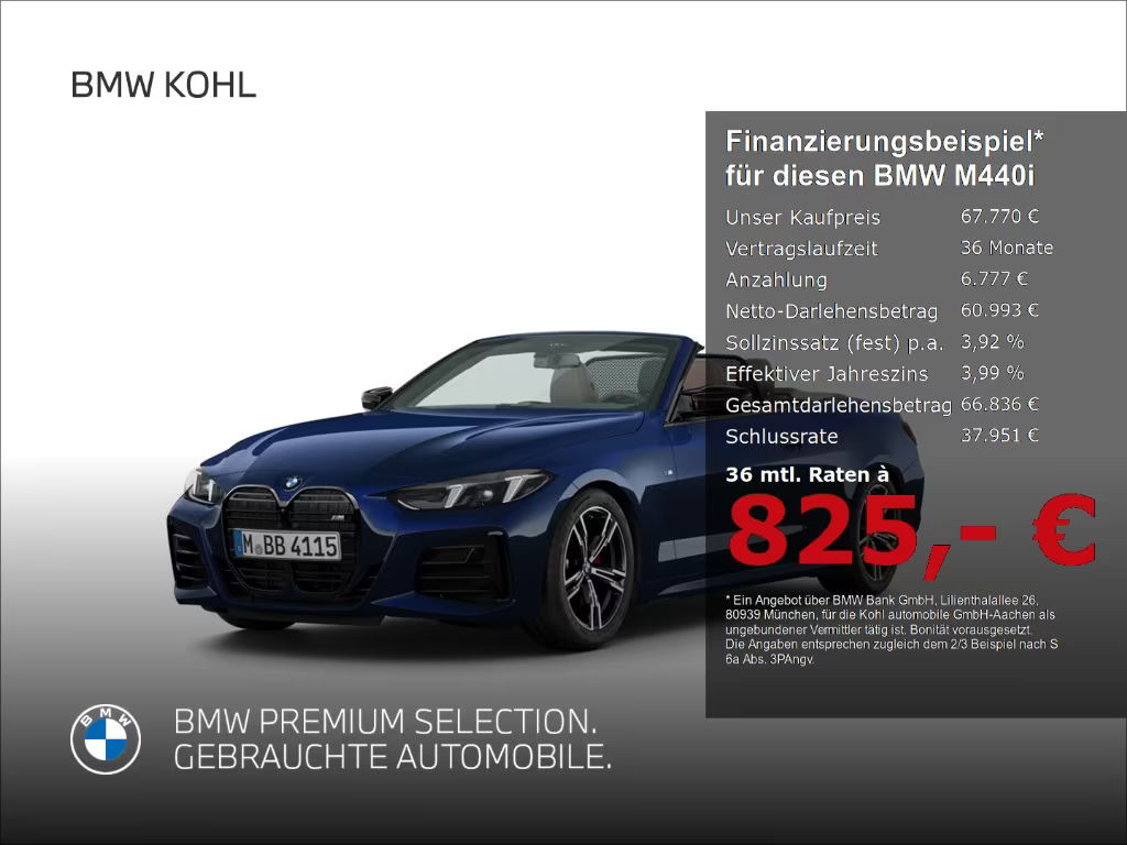 BMW M440 M-Sport xDrive Cabrio M440i