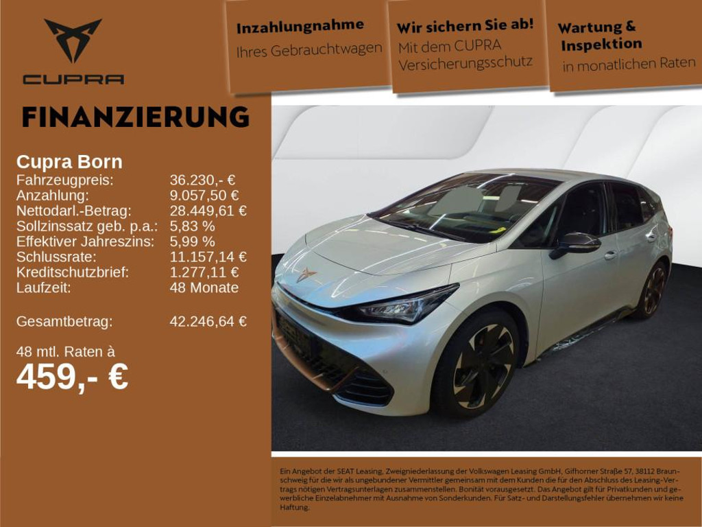 Cupra Born 82 kWh 19 ACC HuD NAVI KEYL WÄPU