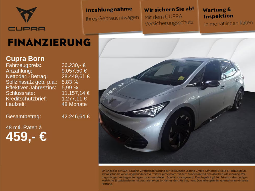 Cupra Born 82 kWh 19 ACC HuD NAVI KEYL WÄPU