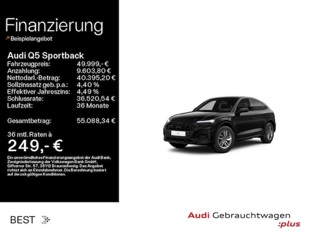 Audi Q5 Sportback Quattro S-Tronic 40 TDI
