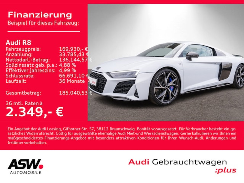 Audi R8 Coupé Quattro S-Tronic V10 Performance