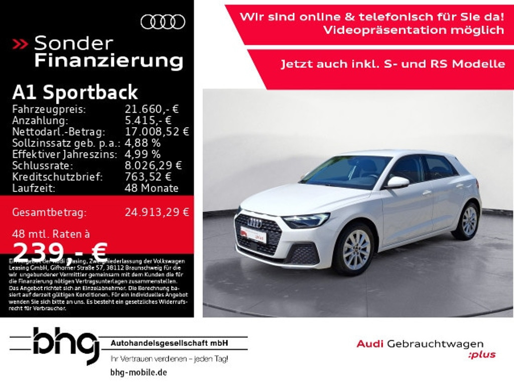 Audi A1 Sportback S-Tronic 25 TFSI