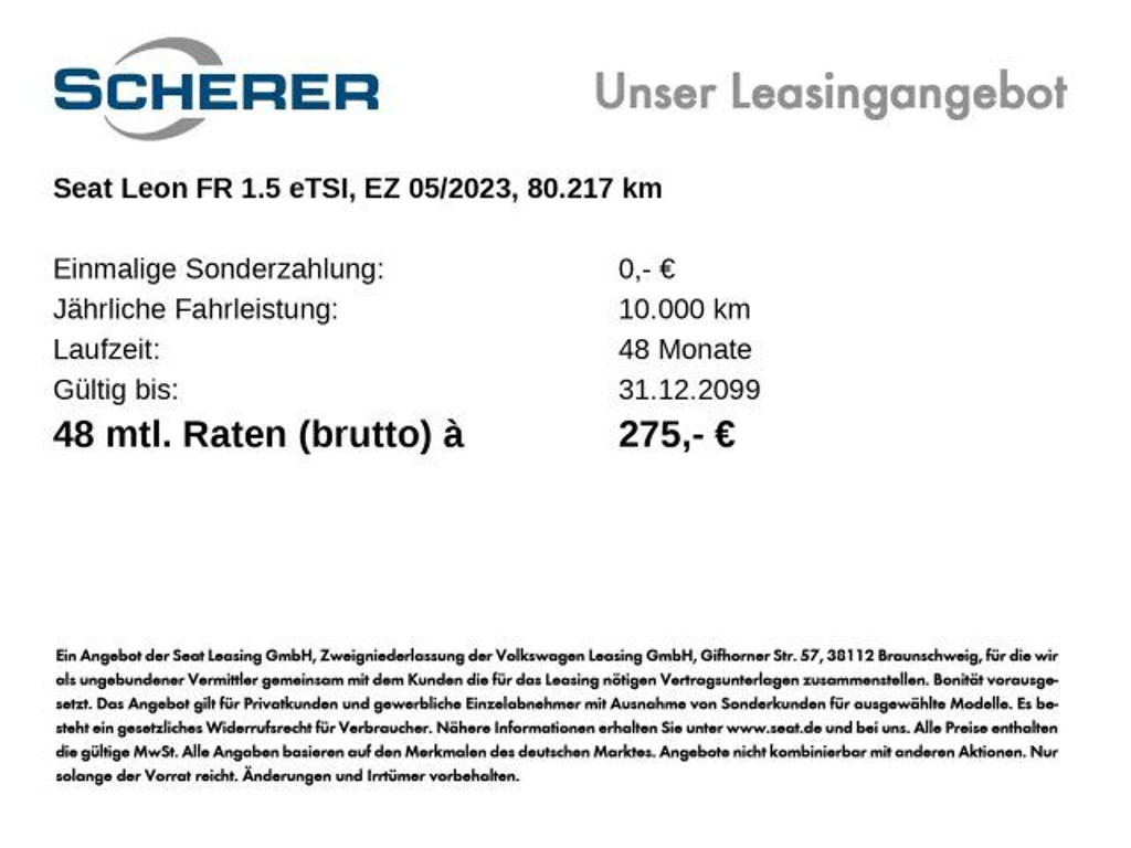 Seat Leon FR-lijn Sportstourer 1.5 eTSI