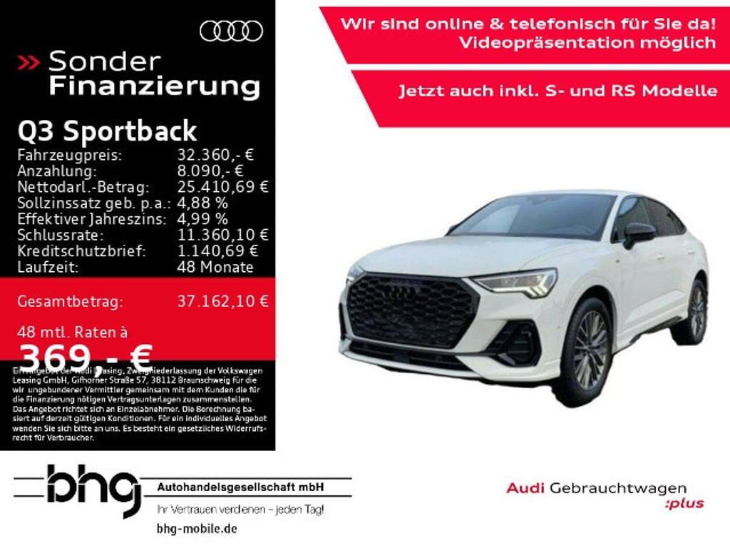 Audi Q3 Sportback Quattro S-Tronic 40 TDI