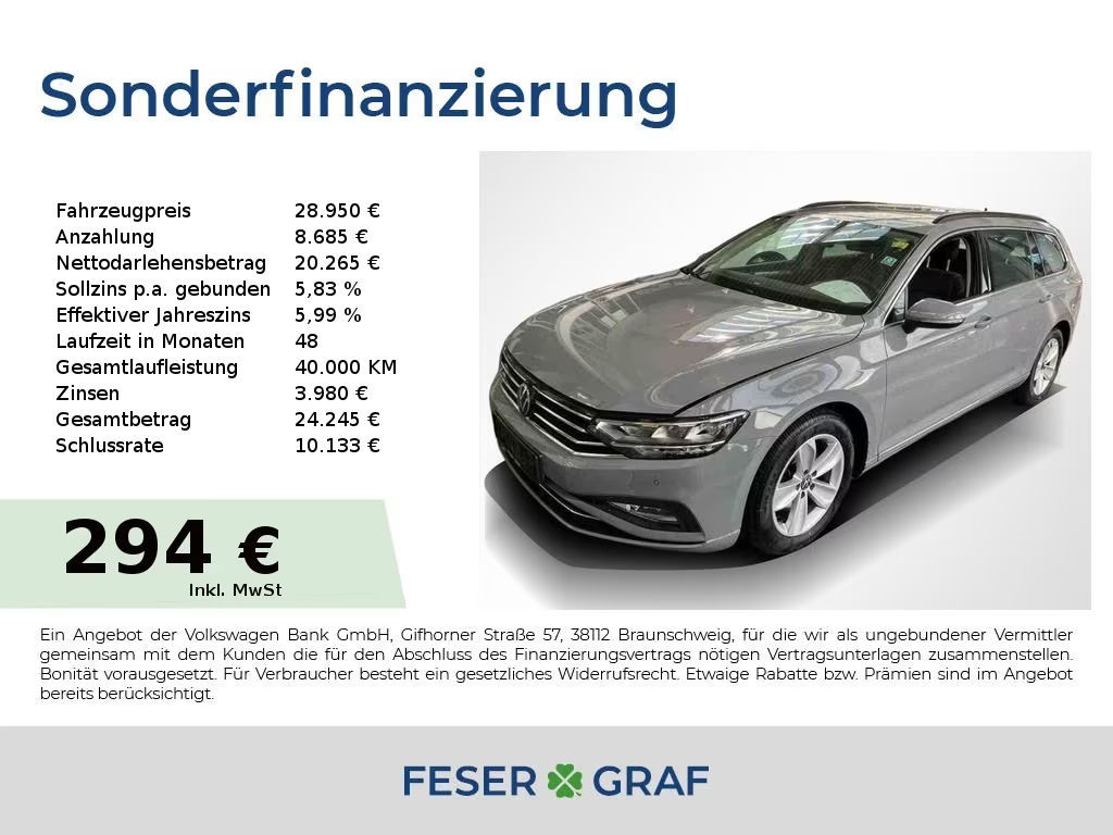 Volkswagen Passat Business DSG Variant 2.0 TDI