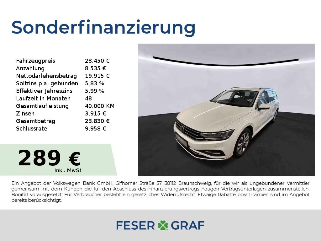 Volkswagen Passat Business DSG Variant 2.0 TDI