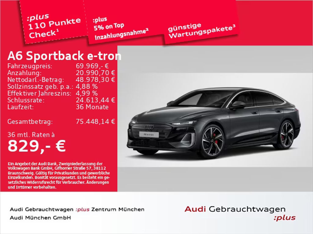 Audi A6 e-tron Sportback S-Line Performance