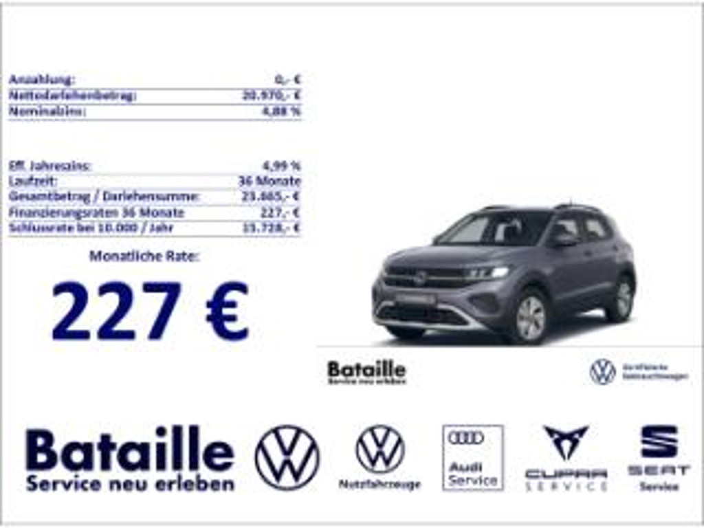 Volkswagen T-Cross Life 1.0 TSI