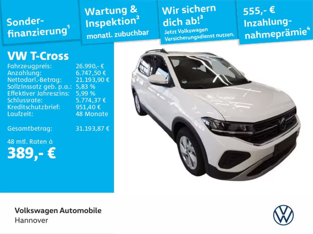 Volkswagen T-Cross DSG Life 1.5 TSI