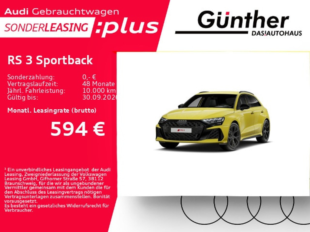 Audi RS3 Sportback Quattro S-Tronic