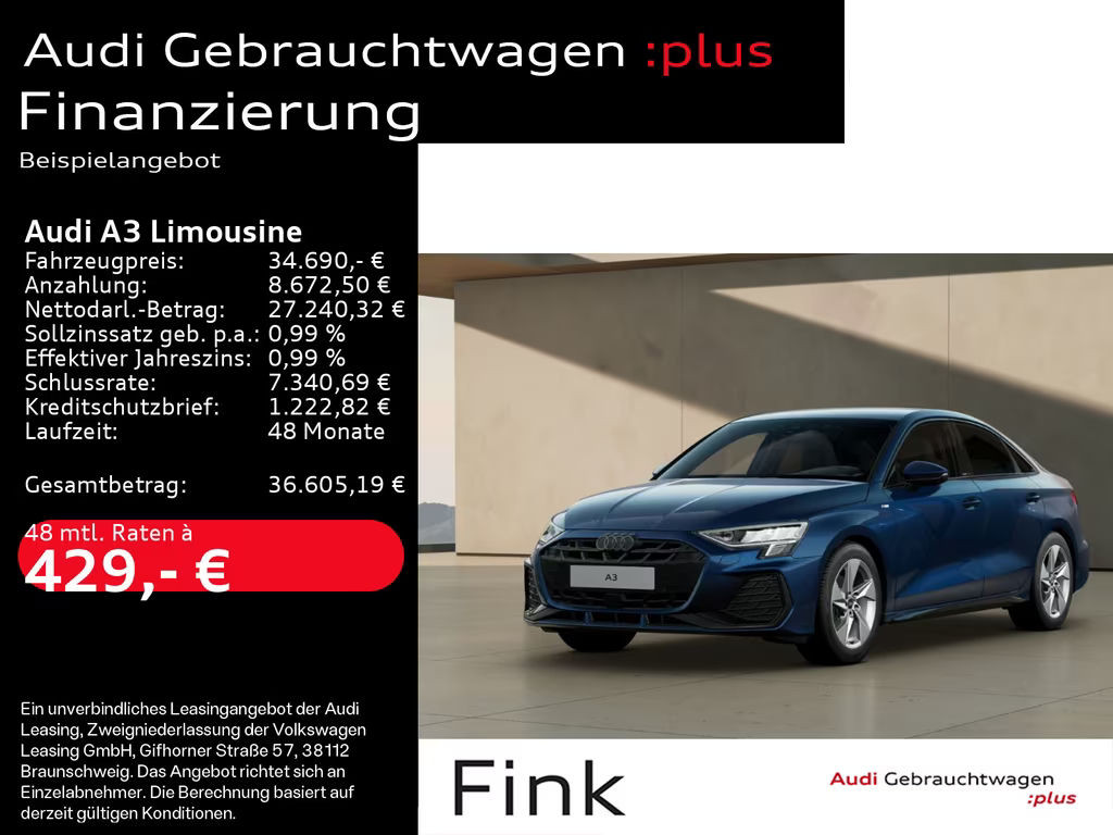 Audi A3 Sedan S-Line 35 TFSI