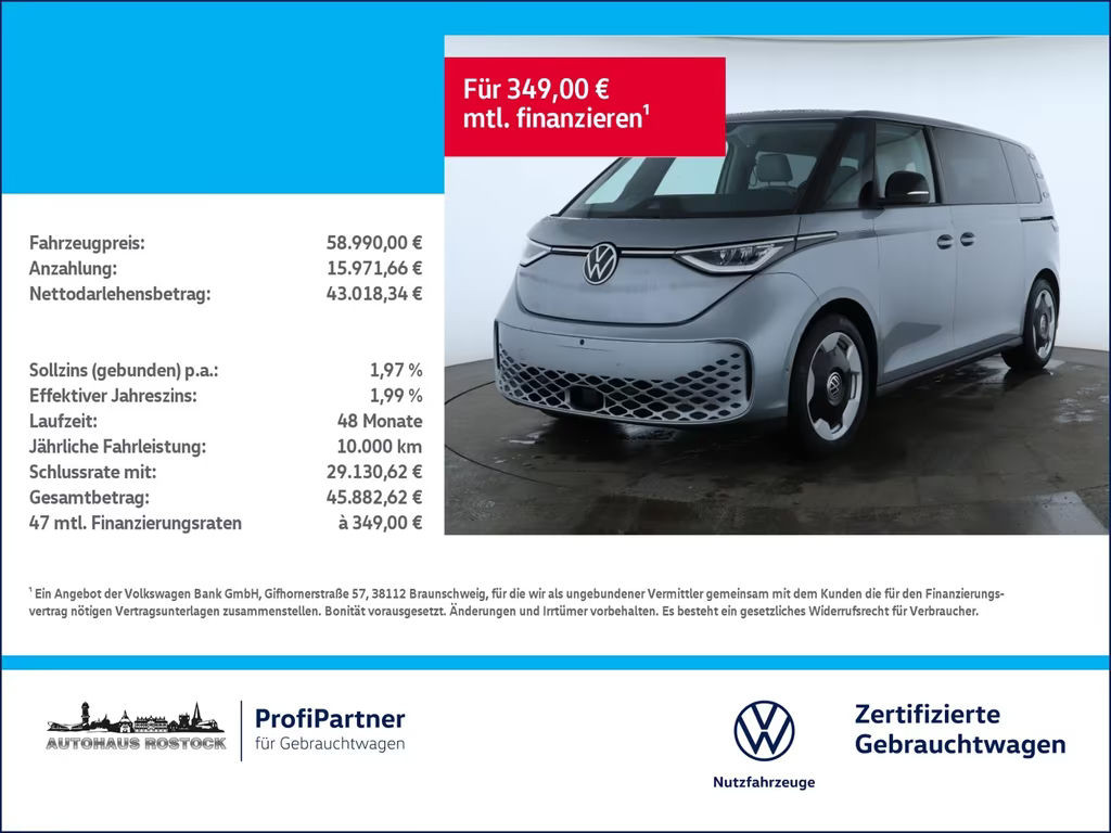 Volkswagen ID.Buzz ID.Buzz Goal LR 86 kWh ACC 360°KAM NAVI