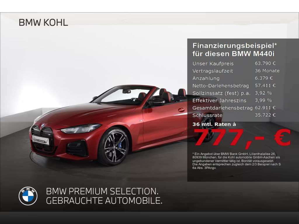 BMW M440 xDrive Cabrio M440i